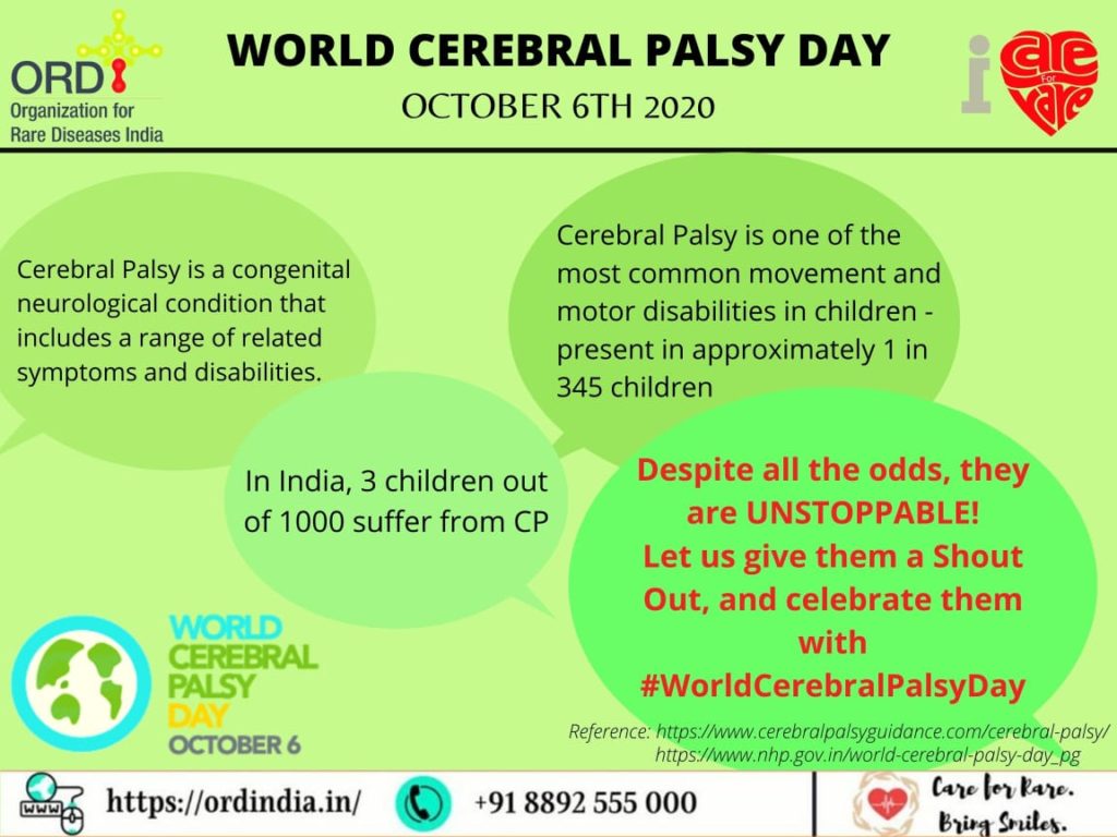 6th October World Cerebral Palsy Day ORD India